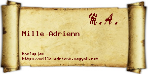 Mille Adrienn névjegykártya